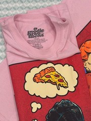 Pink Comic Printed “Thinking Of You” T Shirt M Goodie Two Sleeves Lichtenstein