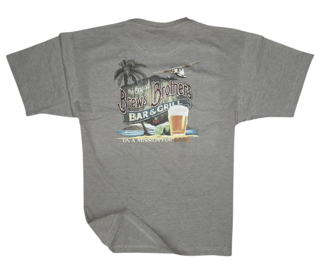 Newport Blue Men's T-shirt -SIZE LARGE -Margarita -Dive Bar-Relax-Palm Trees-NEW gallery