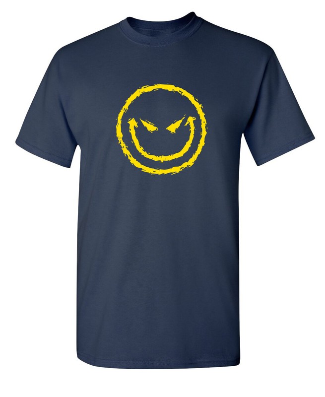 Evil Faces Sarcastic Humor Graphic Novelty Super Soft Ring Spun Funny T Shirt gallery