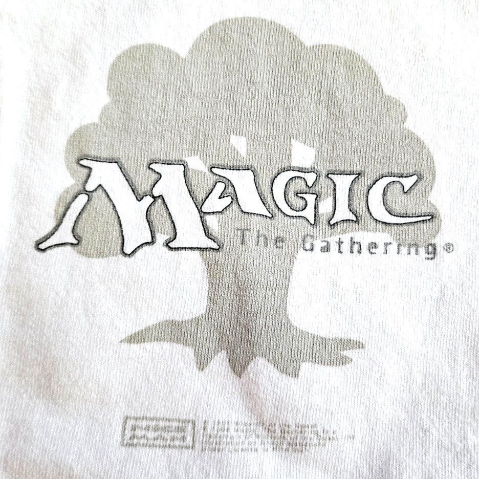 Vintage 90s Magic The Gathering Nature Symbol Role Playing T Shirt Rare XL gallery