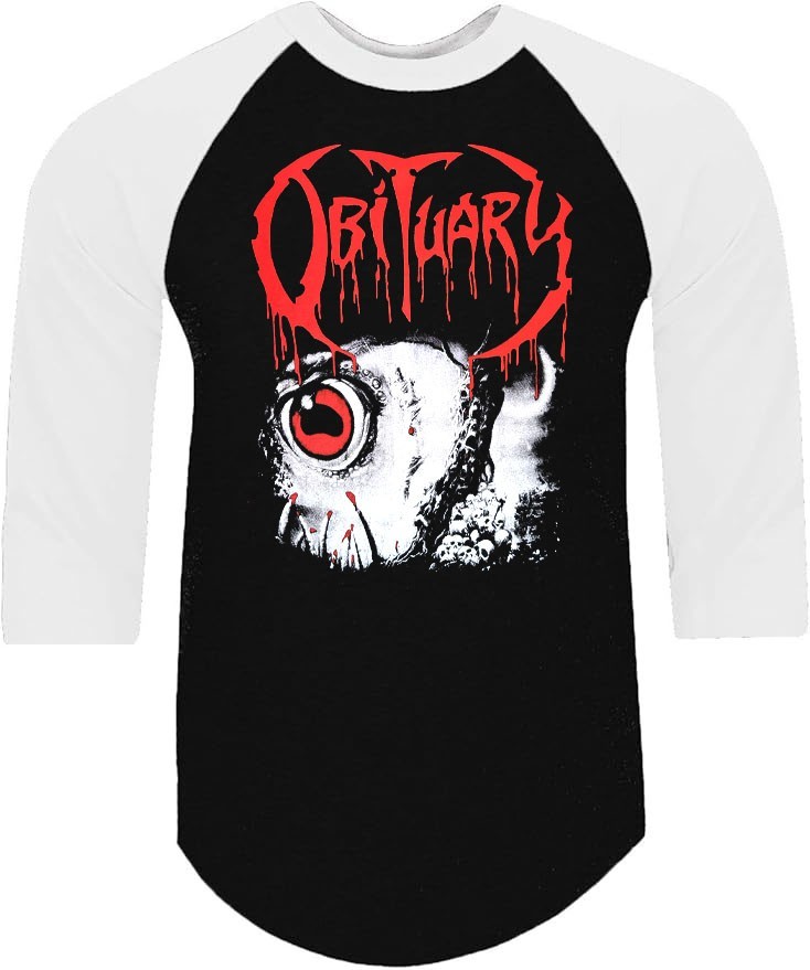 Obituary Chopped in Half Death Metal Band Raglan 3/4 Sleeve (Multiple Variation) gallery