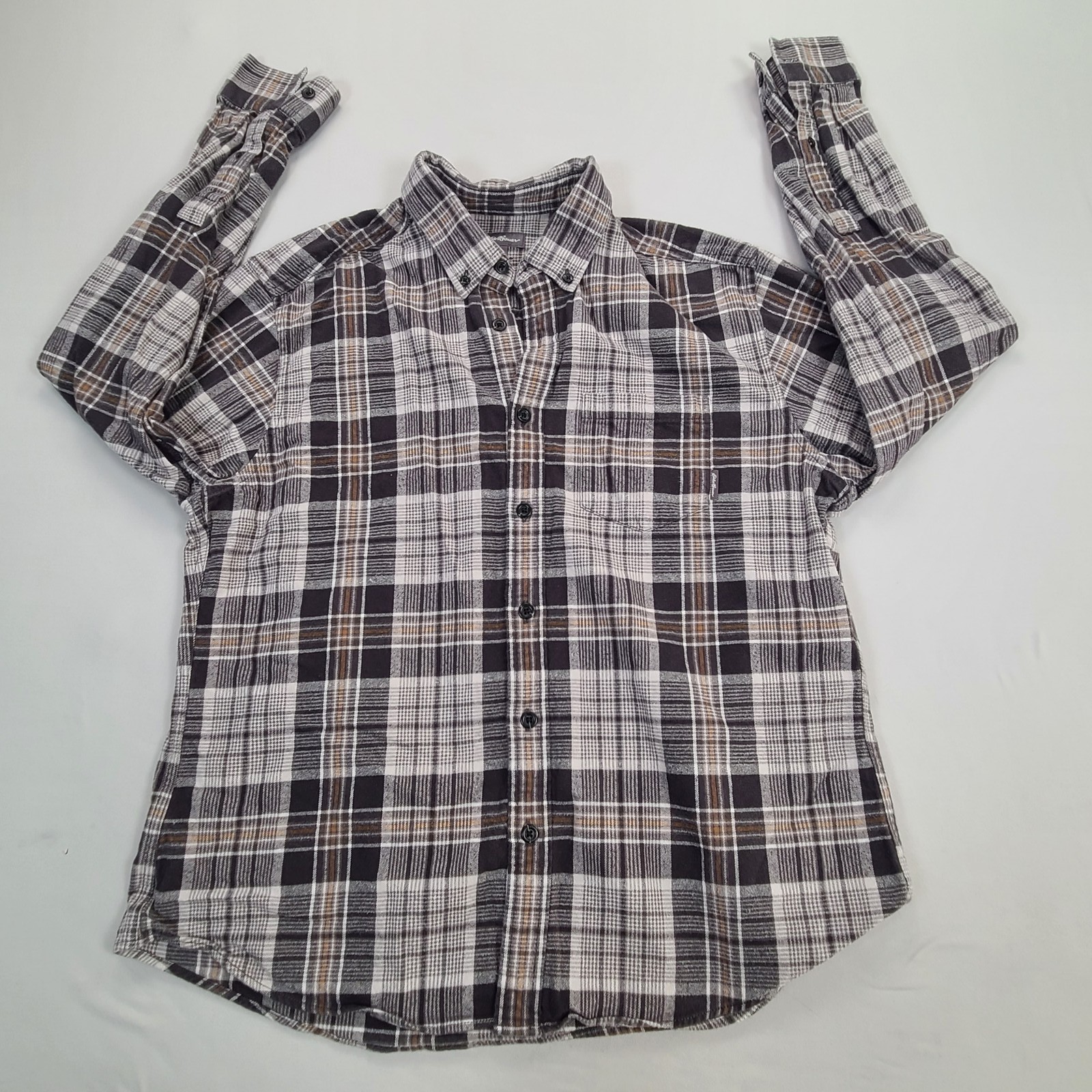 Eddie Bauer Shirt Mens Large Gray Button Up Casual Fit gallery