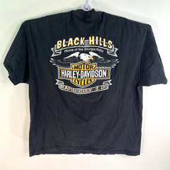 Vintage Harley-Davidson 2001 Black Hills Sturgis Rally T-Shirt 2XL Black