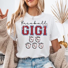 Personalized Baseball Gigi Shirt Custom Player Name Number Grandmothers Gift Tee