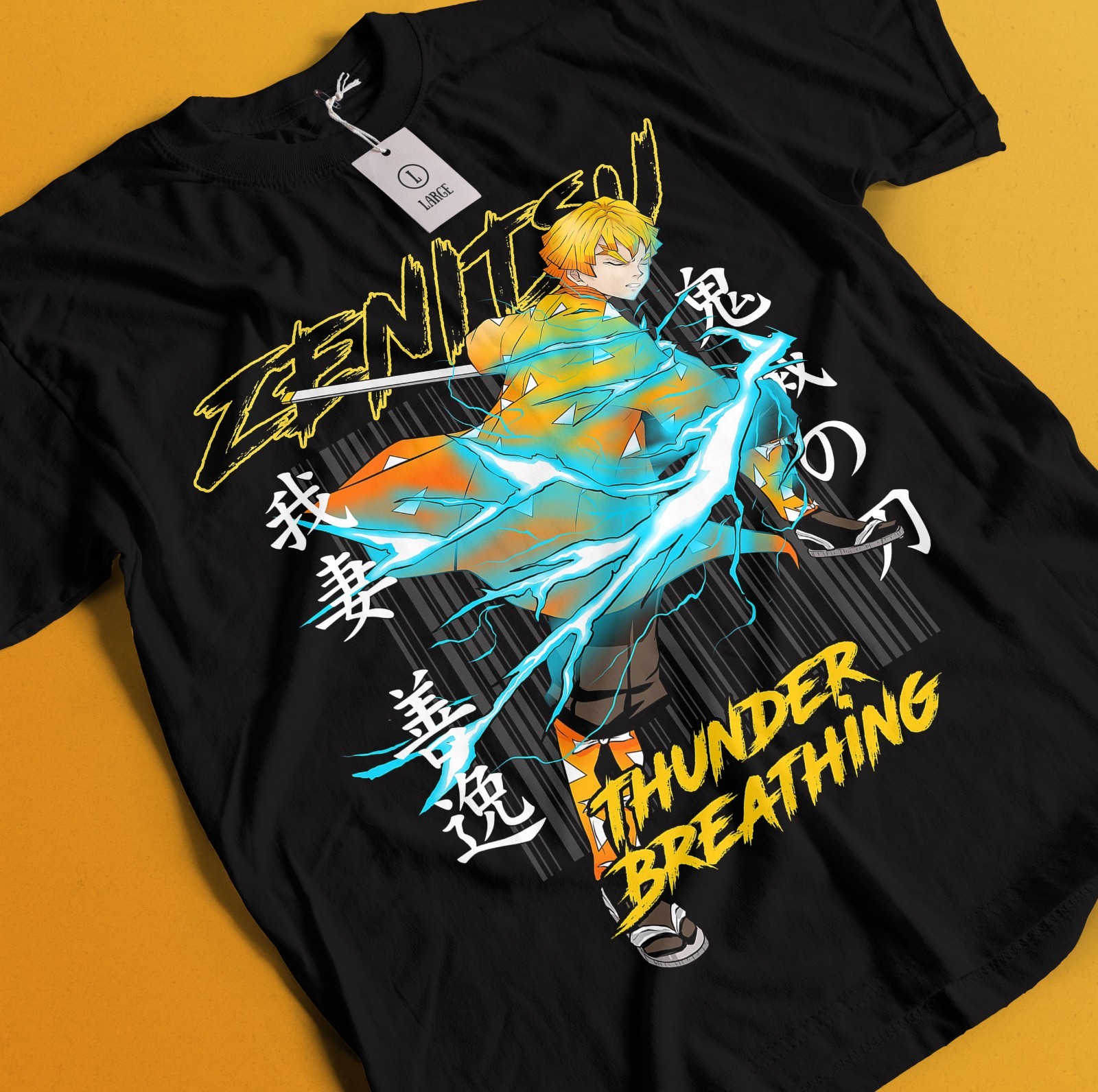 Demon Slayer Shirt Zenitsu Tshirt Tanjiro T-Shirt Muzan Doma Tee Inosuke Nezuko