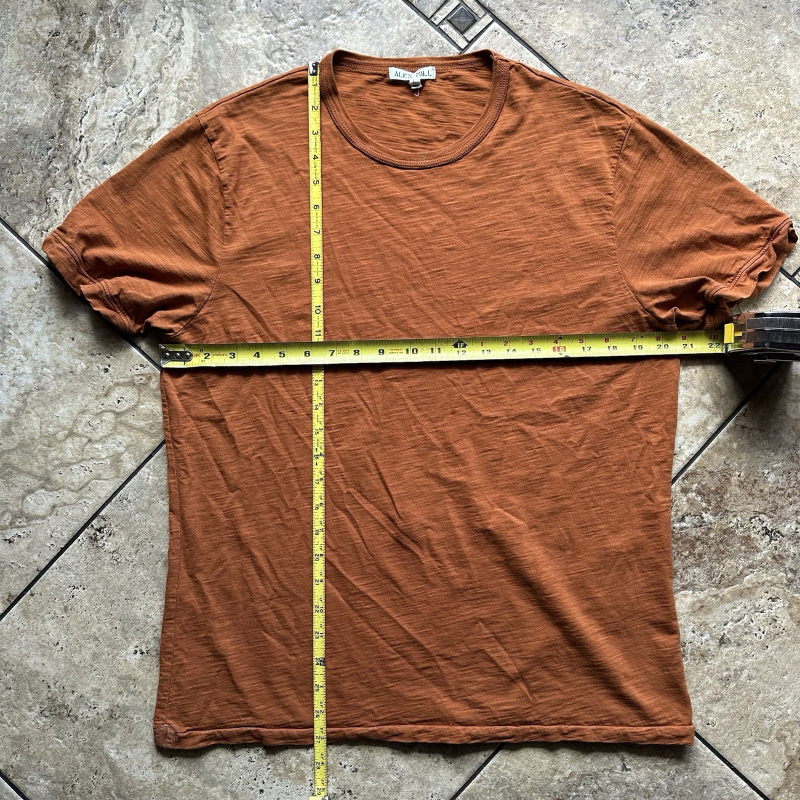 Alex Mill Tee Shirt Mens Large Short Sleeve Burnt Orange 100% Cotton gallery