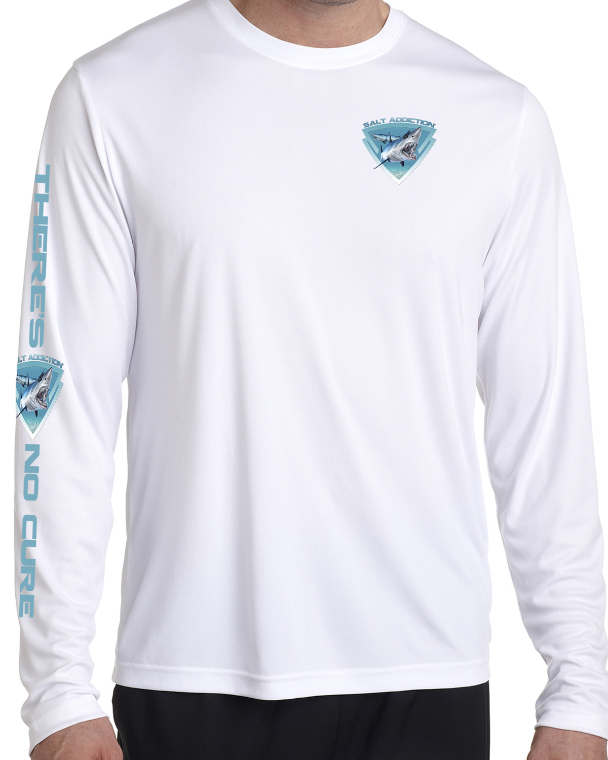 Salt Addiction t shirt long sleeve microfiber salt water fishing uv 50+ Shark gallery