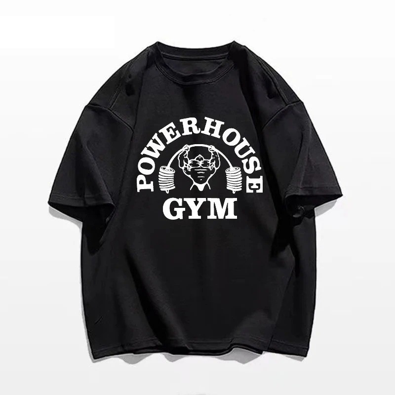 Men T-shirts Fitness Bodybuilding Cotton Shirt Oversized Rag Gym Sport Muscle. gallery