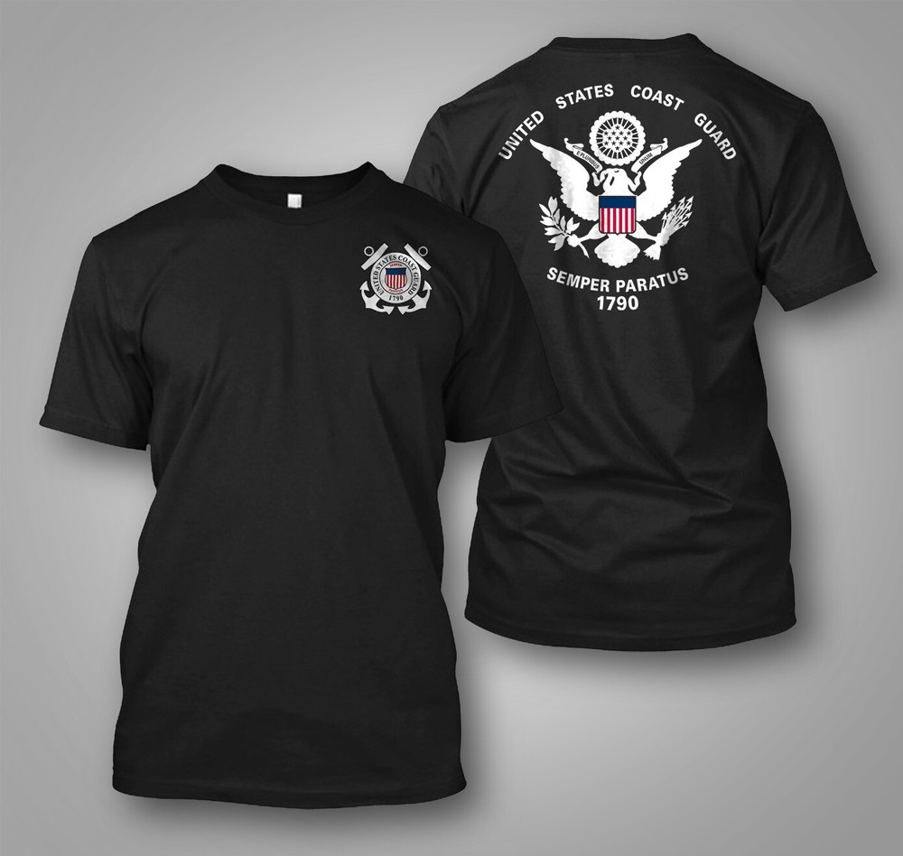 US Coast Guard Flag USCG Logo – Custom front and back t-shirt tee