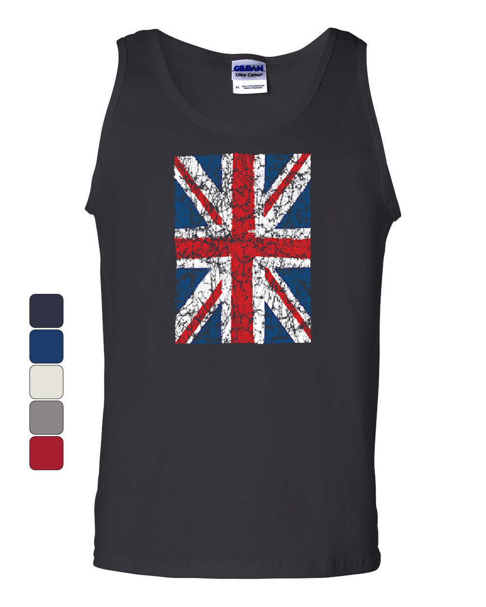 Union Jack Tank Top UK United Kingdom Distressed British Flag Muscle Shirt