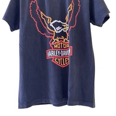 Vintage 1992 Harley Davidson “Union Leathers” Tee Biker Shirt REPRINT Size L