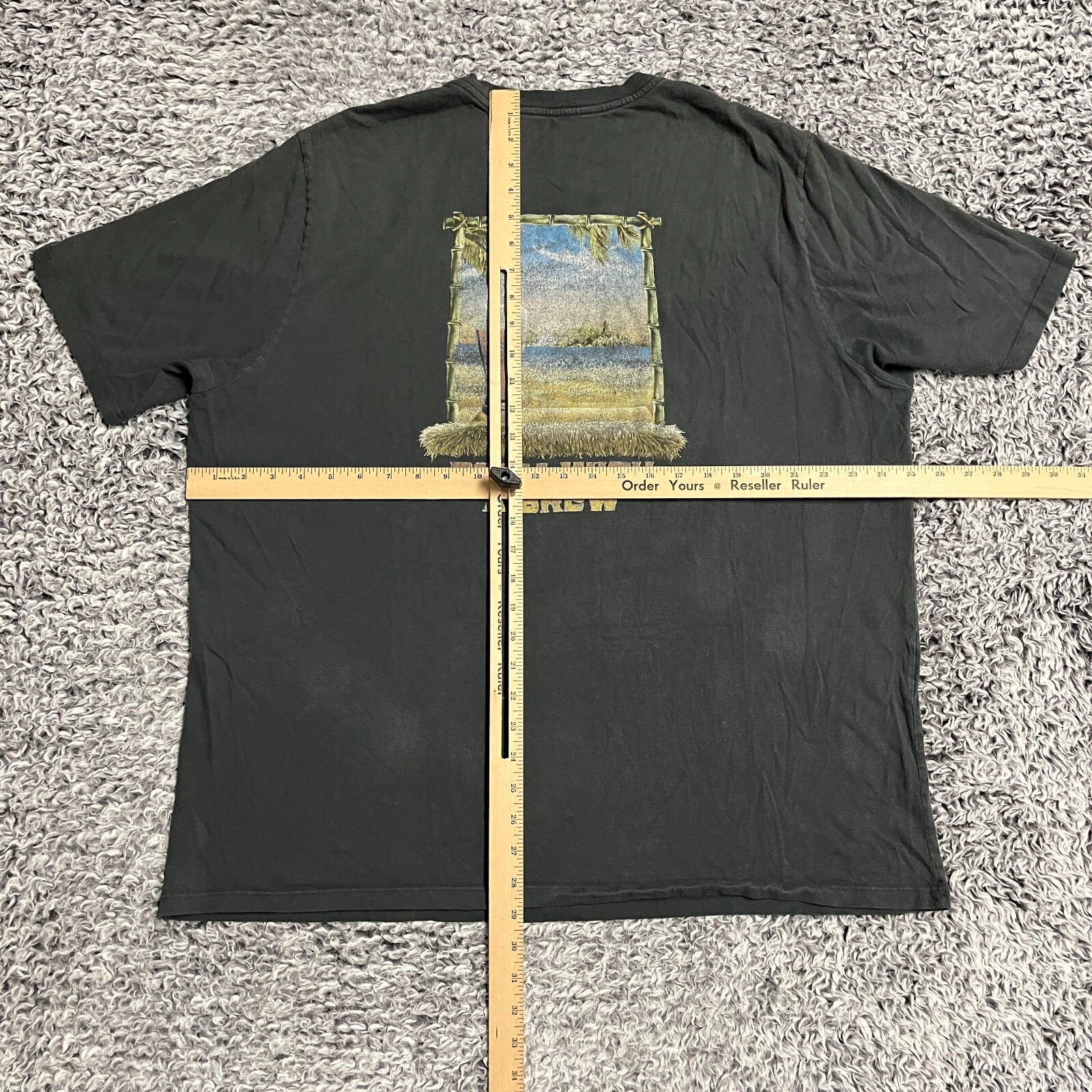 Tommy Bahama Shirt Adult 2XL XXL Black Short Sleeve Beach Outdoor Casual Men gallery
