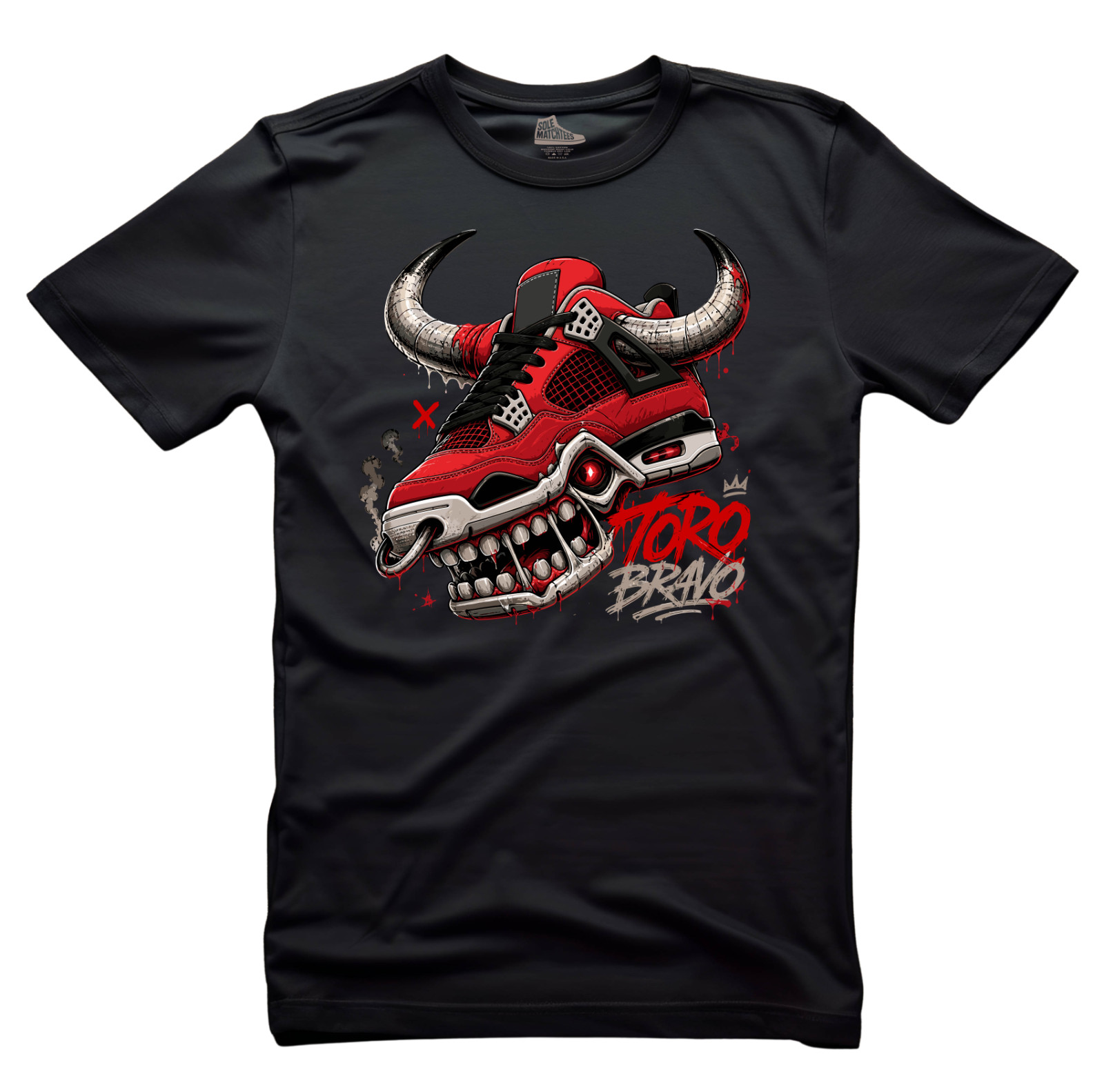 Shirt To Match Jordan 4 Toro Bravo Sneaker Tees-TORO Black Unisex Tees gallery