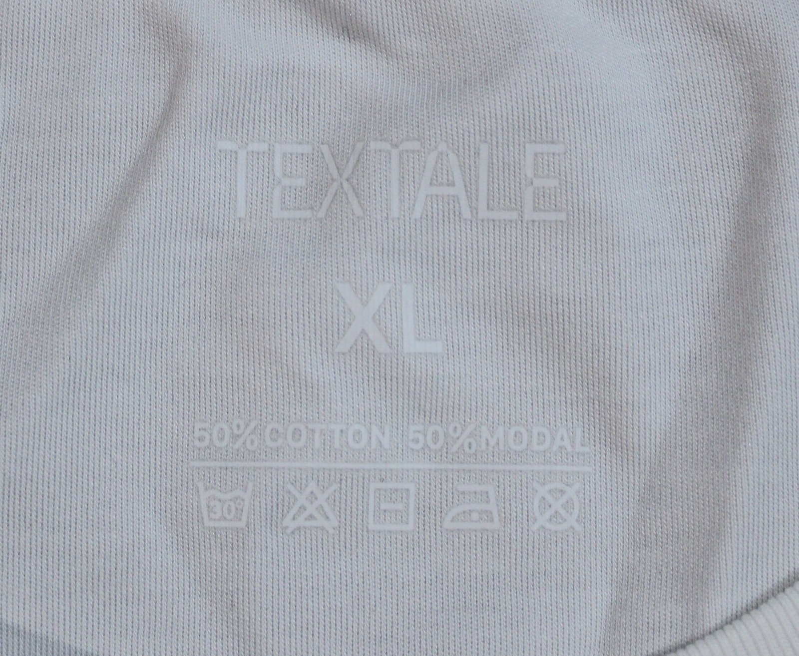 Textale Men's Ribbed Neckline Solid Basic Short Sleeve Tee EJ3 White Size XL gallery