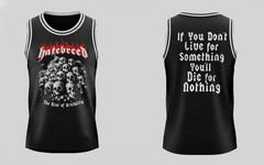 Collection Polyester Hatebreed The Rise of Brutality Basketball Jersey VA6787