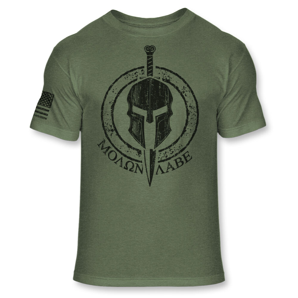 Molon Labe Spartan Helmet and Sword Shirt - Athletic Blend T-Shirt - A211 gallery