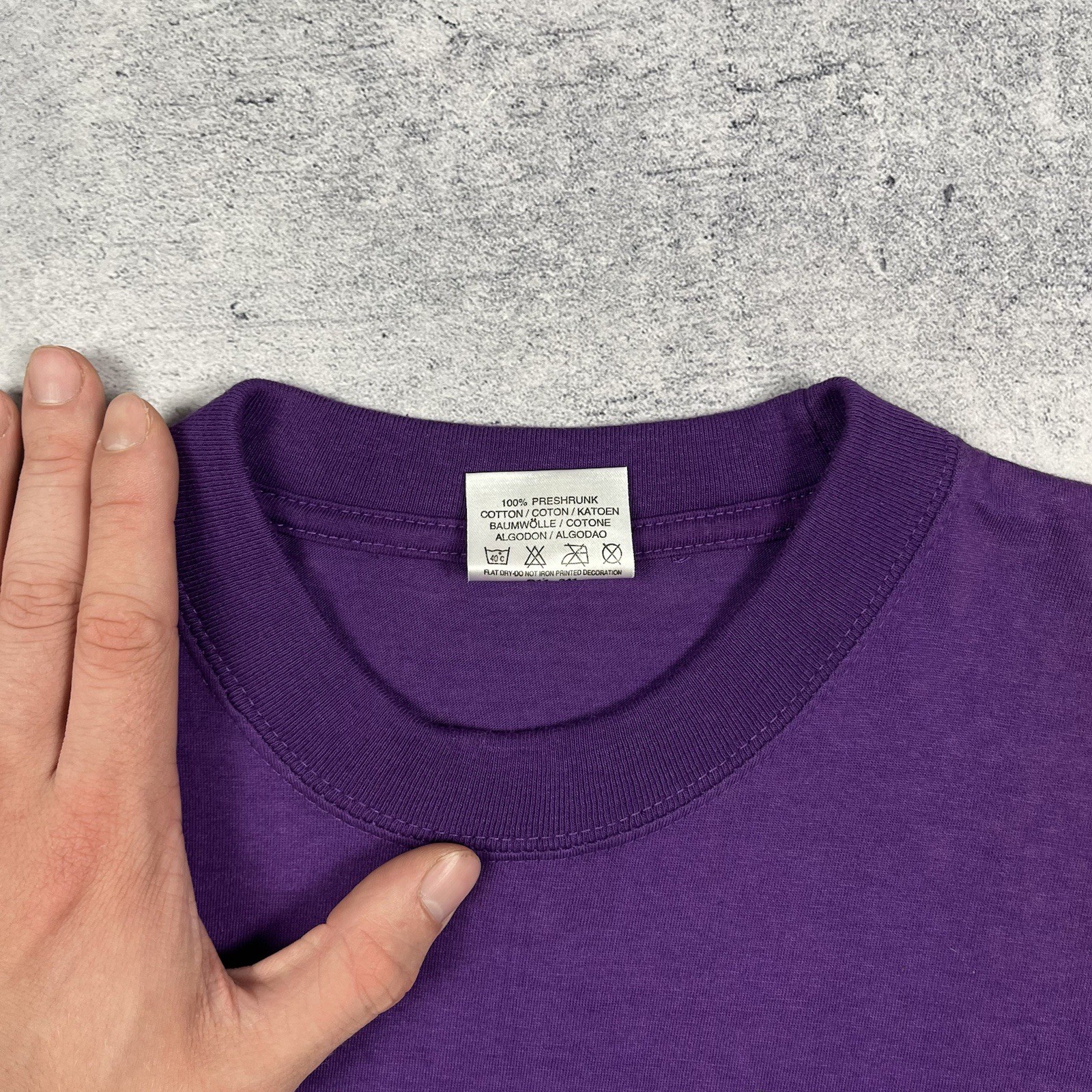 Vintage Deep Purple World Tour Rock Band Short Sleeve T Shirt 1999 Size L Purple gallery