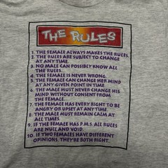 Vintage 90s The Rules performative male graphic tee skater See Measurements