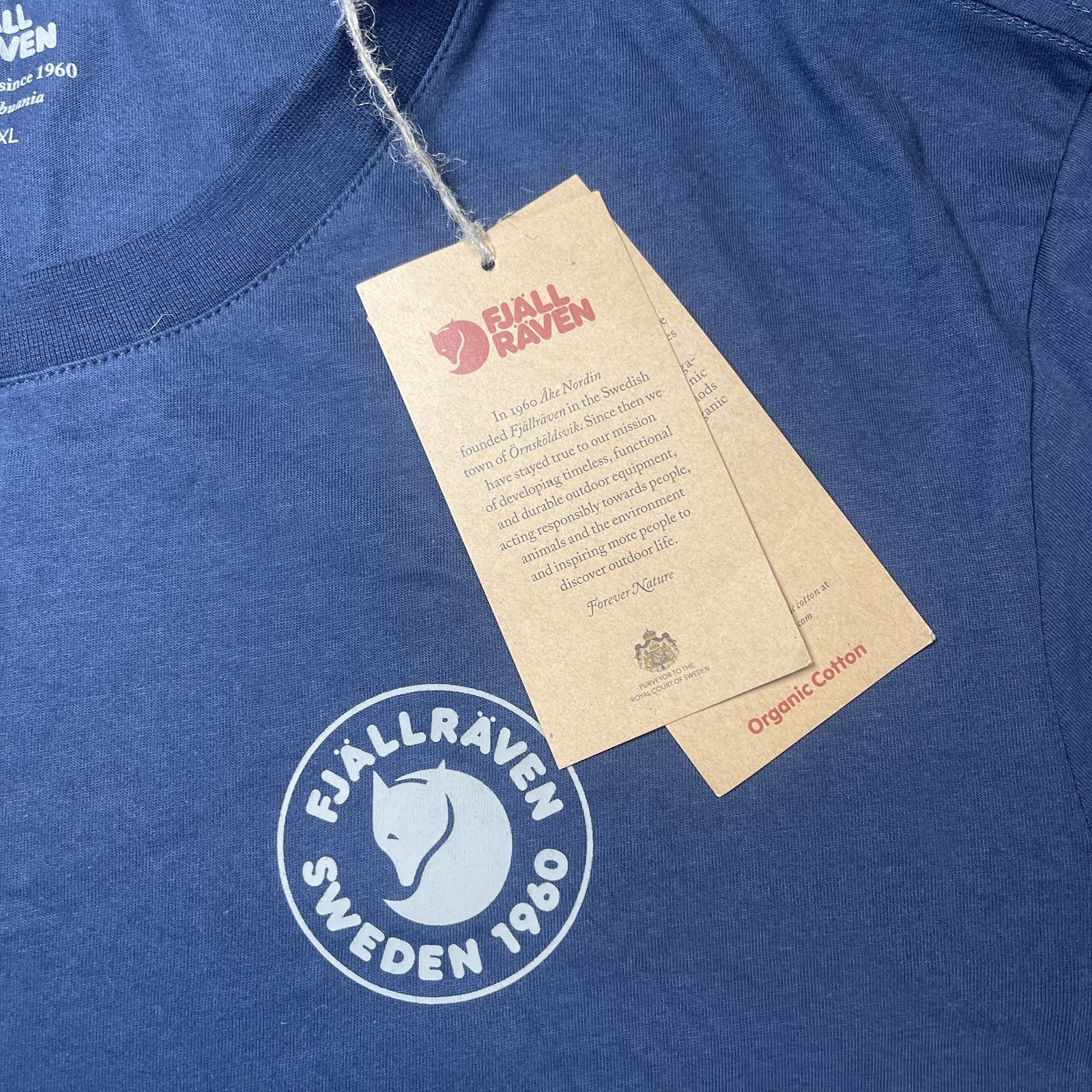 Fjallraven NWT Men's Size XXL Navy Blue 1960 Logo Long Sleeve Shirt Crew Neck gallery