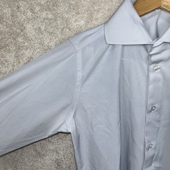 State & Liberty Athletic The Javier Pale Blue Spread Collar Stretch Button Shirt