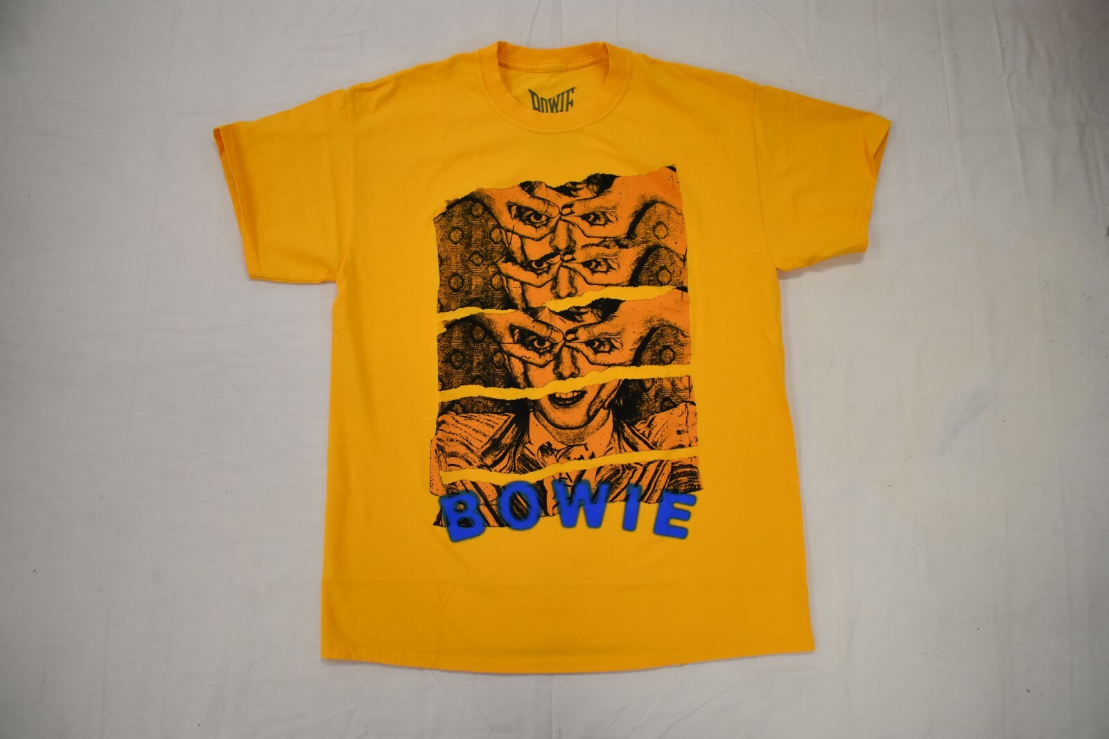 Goodie Two Sleeves Mens Unisex David Bowie Yellow Shirt New S, M, L, XL gallery