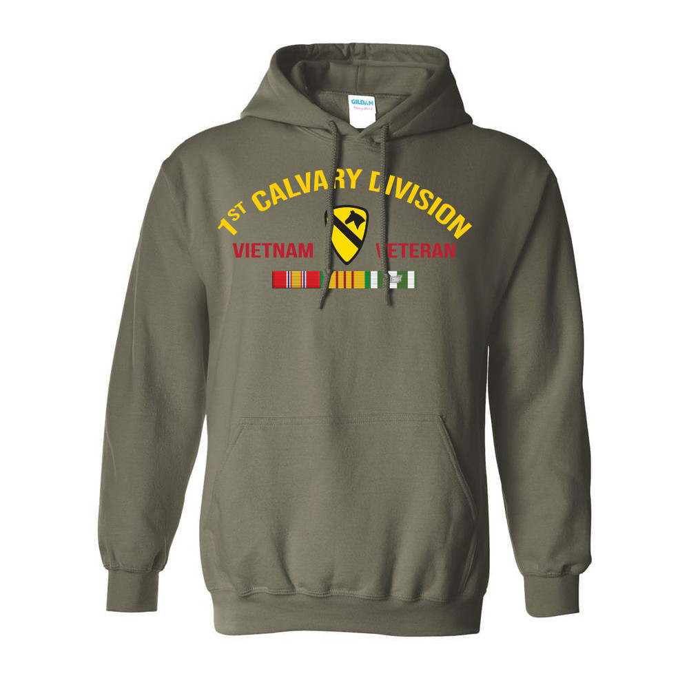 1st Calvary Division Vietnam Veteran Hooded Sweatshirt Officially Licensed gallery