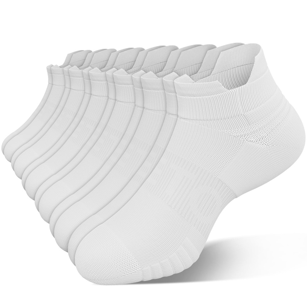 Ankle Compression Socks for Men Women 6 Pairs Cushioned Low Cut Athletic