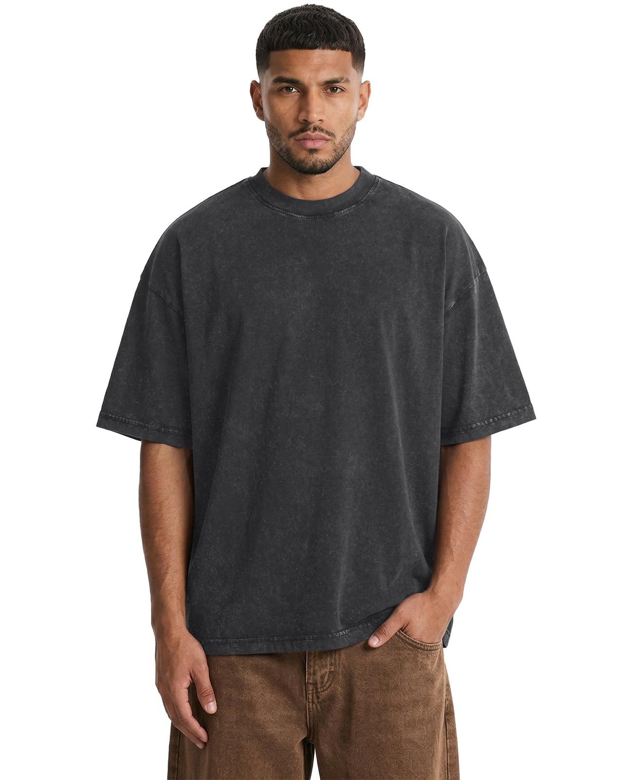 Oversized Tshirts for Men Short Sleeve Vintage Washed Basic Loose Tees 2026 gallery