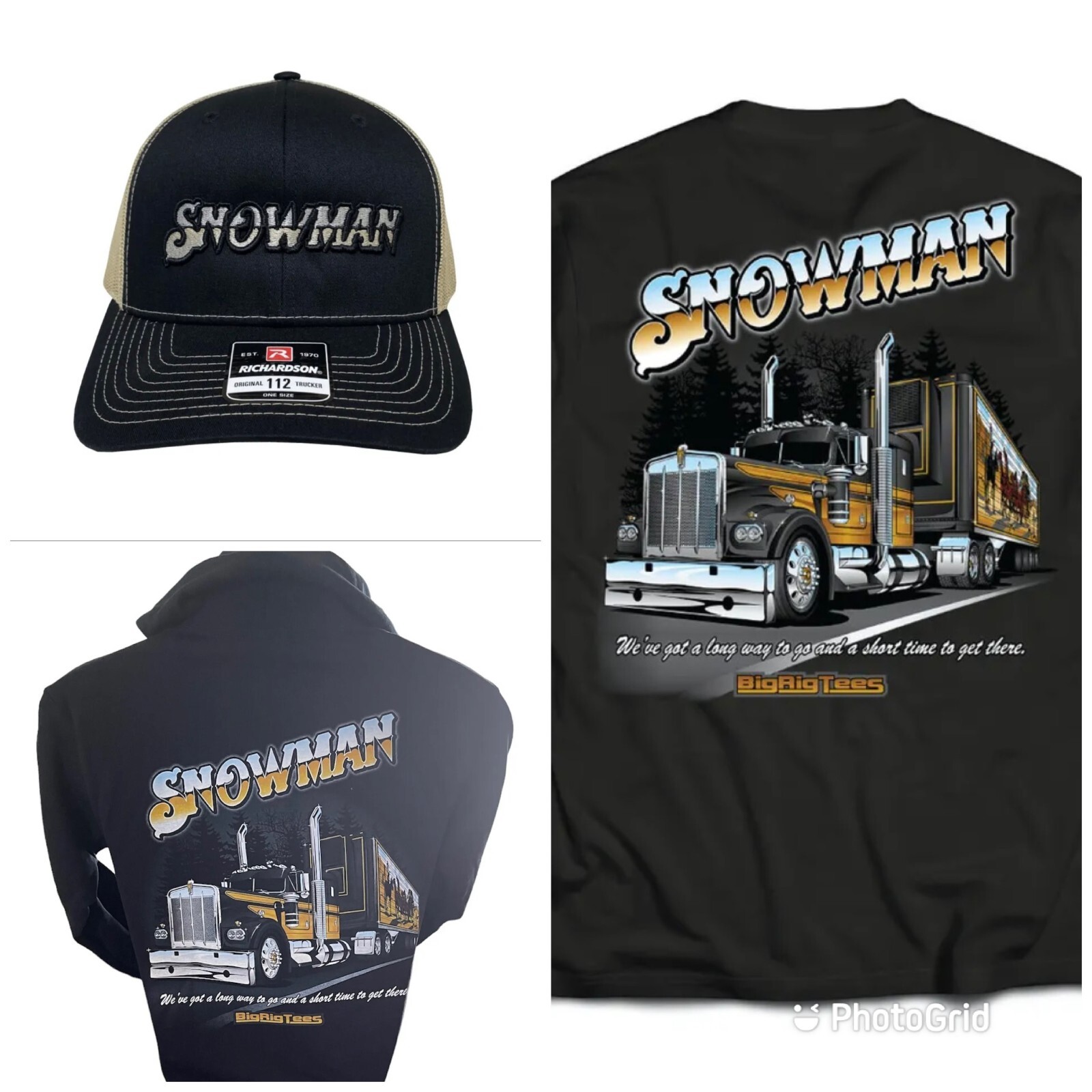 Big Rig Trucks BRT Trucker “Snowman” Graphic T-Shirt, Hoodie, Hat 18 Wheeler