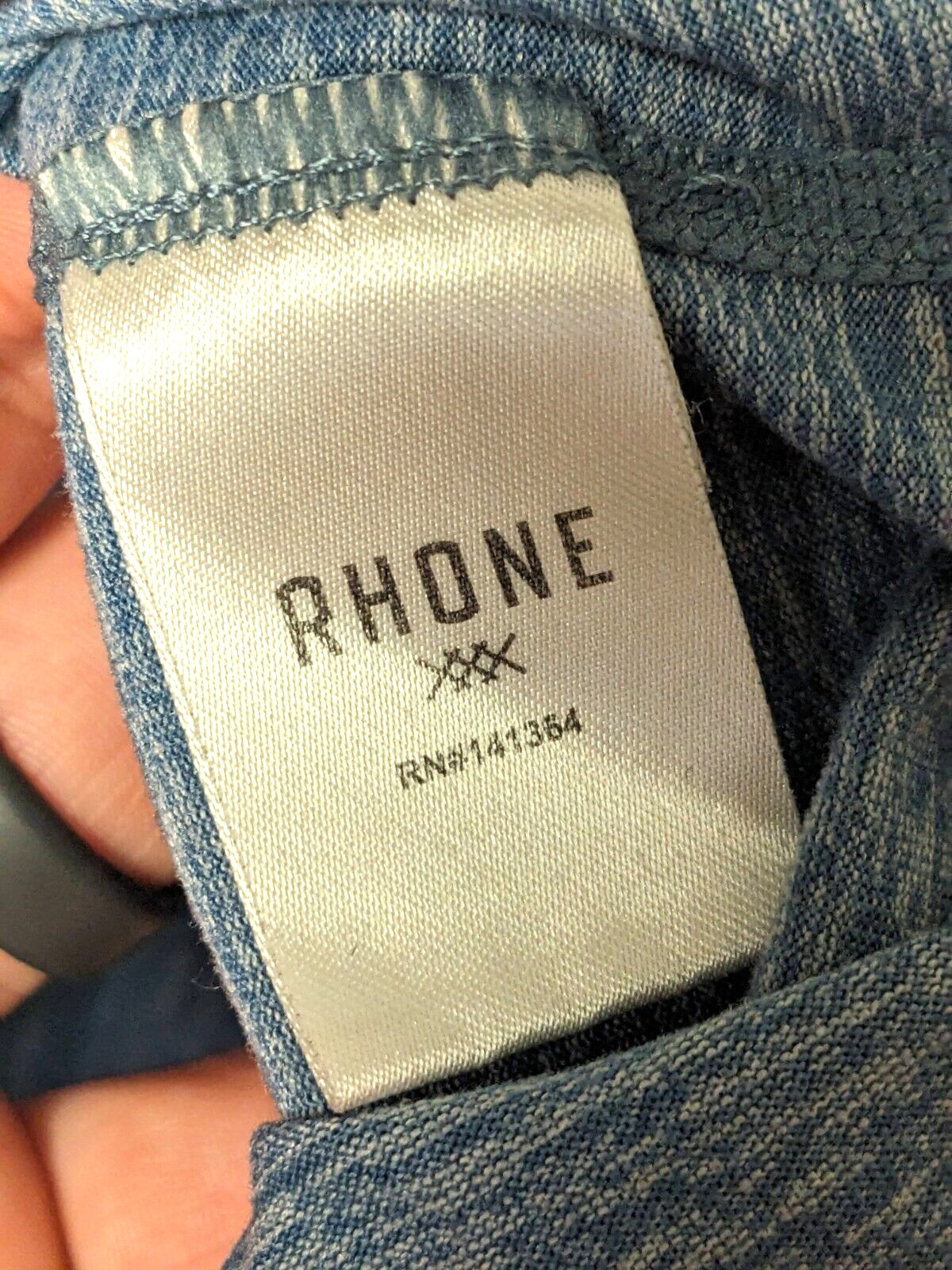 Rhone Athletic Tshirt Nylon Blend Stretch Blend Heather Blue Men L Hike Gym gallery