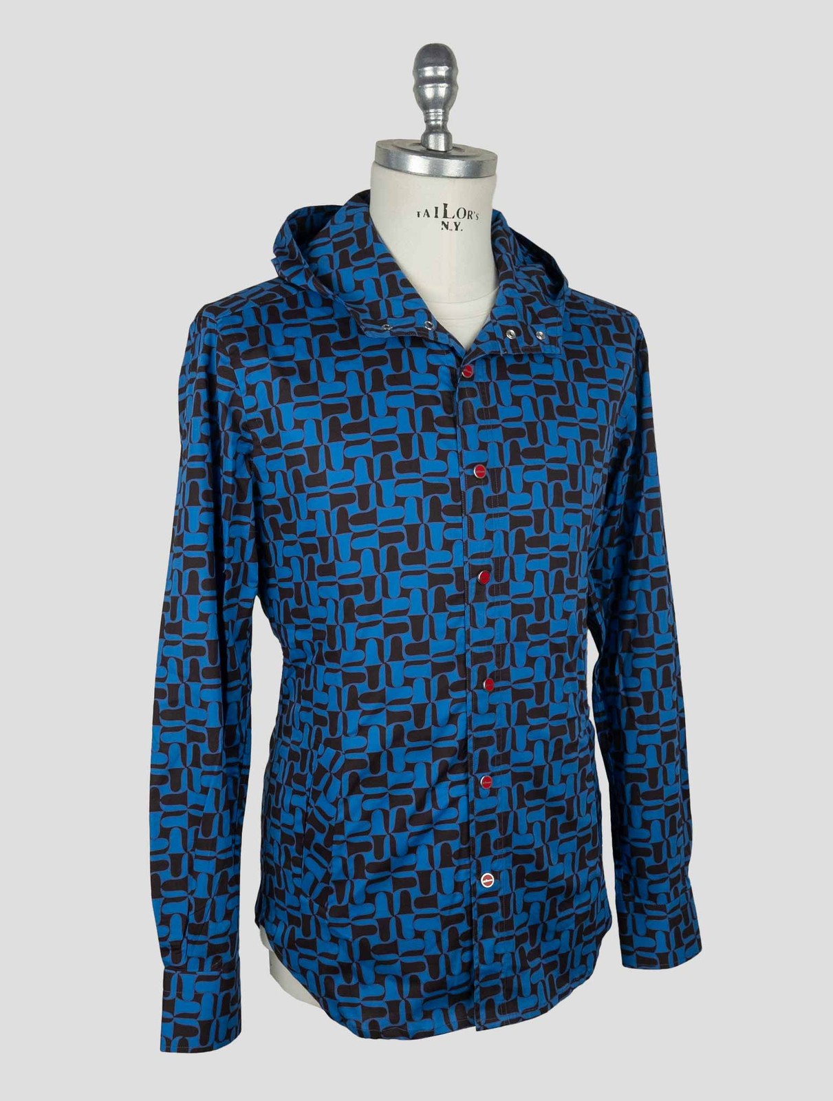 NEW KITON BLUE COTTON EA SHIRT MARIANO EU 56 - US 46 - 2XL KME42 gallery