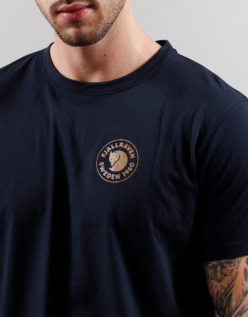 Fjallraven L94402 Mens Dark Navy Cotton Blens Logo T Shirt Size M gallery