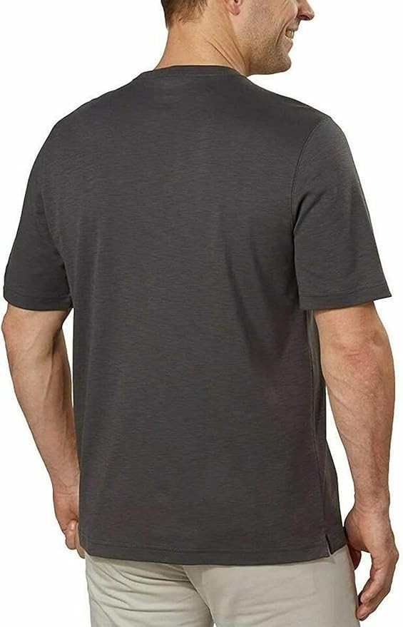 Kirkland Signature Mens Short Sleeve Pima Cotton Slub TShirt, Charcoal, size: L gallery