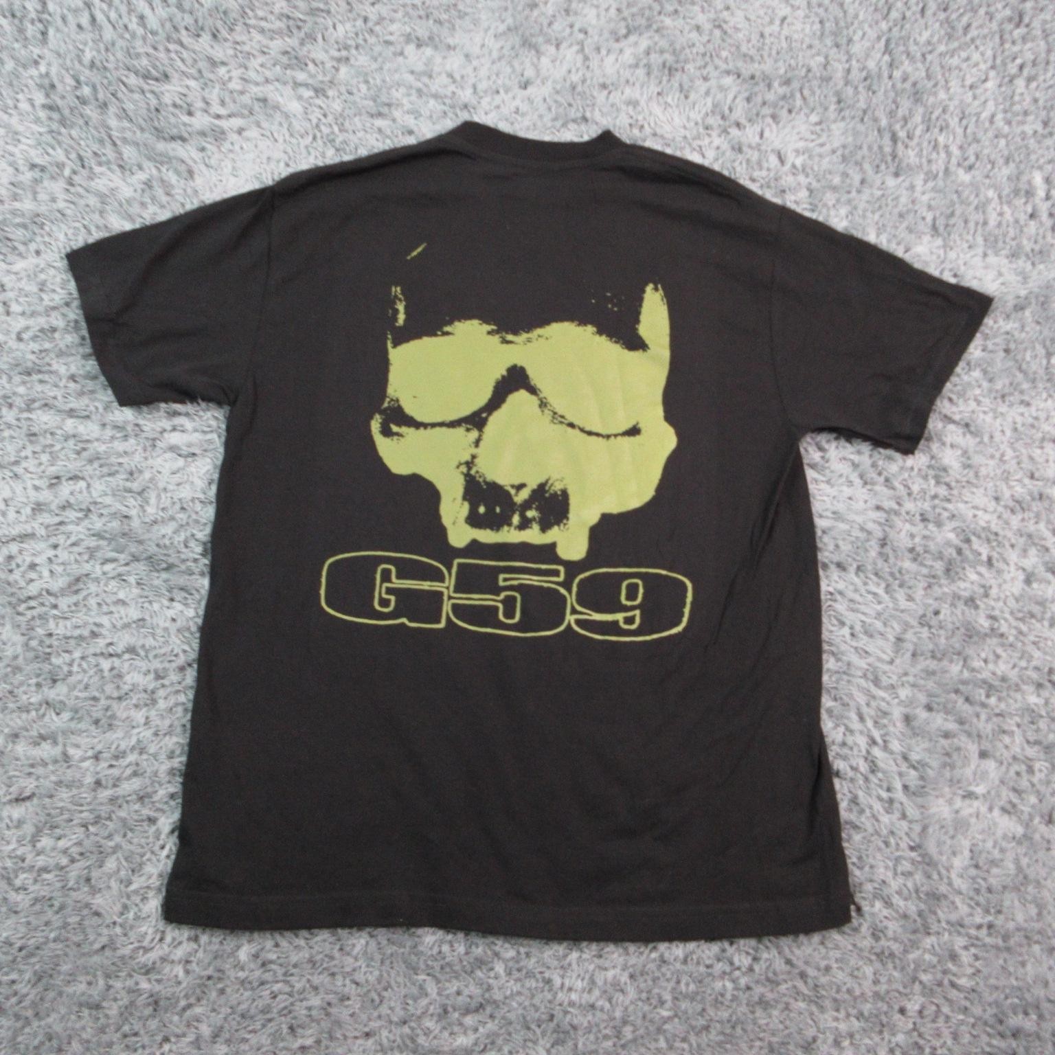 G59 Shirt Mens L Black Skull Graphic Crew Neck Tagless 100% Cotton Mexico gallery