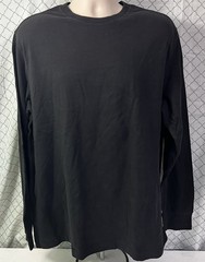SADDLEBRED Long Sleeve T-Shirt Large Black NWT Solid Blank Plain Casual Dress