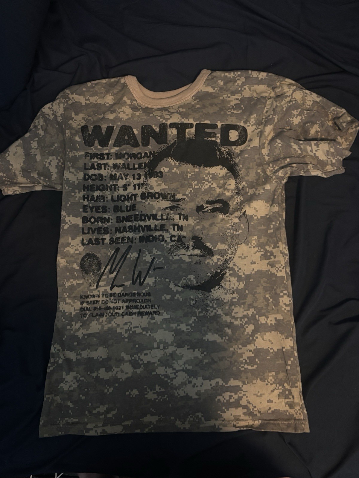 Morgan Wallen Camo Wanted Shirt BRAND NEW Men’s Medium gallery