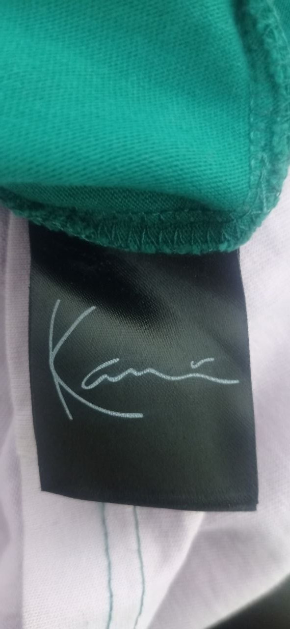 Vintage Style Karl Kani Men's Colorblock Embroidered Logo T-Shirt Size M Cotton gallery
