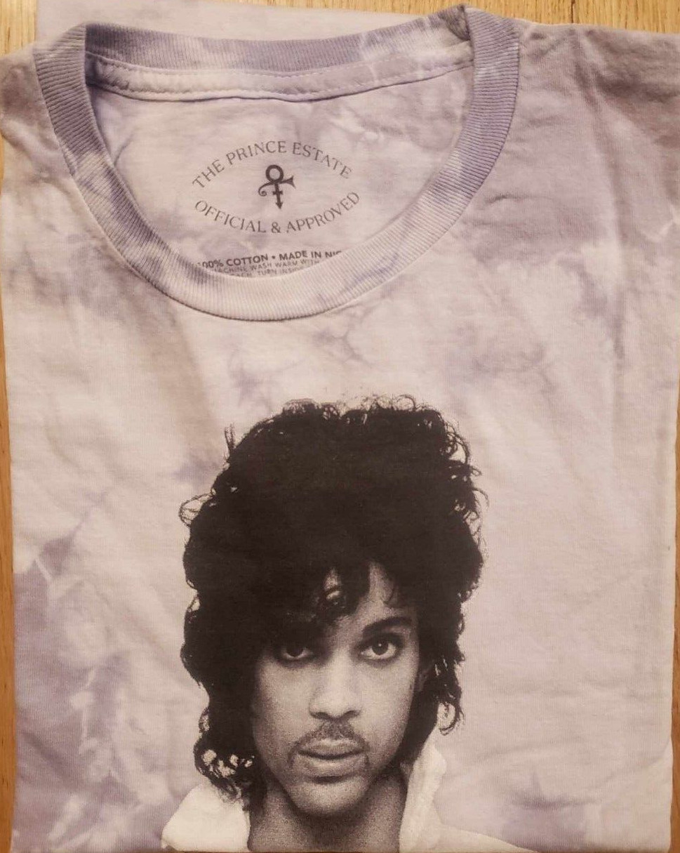 Prince Mens Official Licensed Rose Purple Rain Graphic Tie Dye Tee T Shirt Med gallery