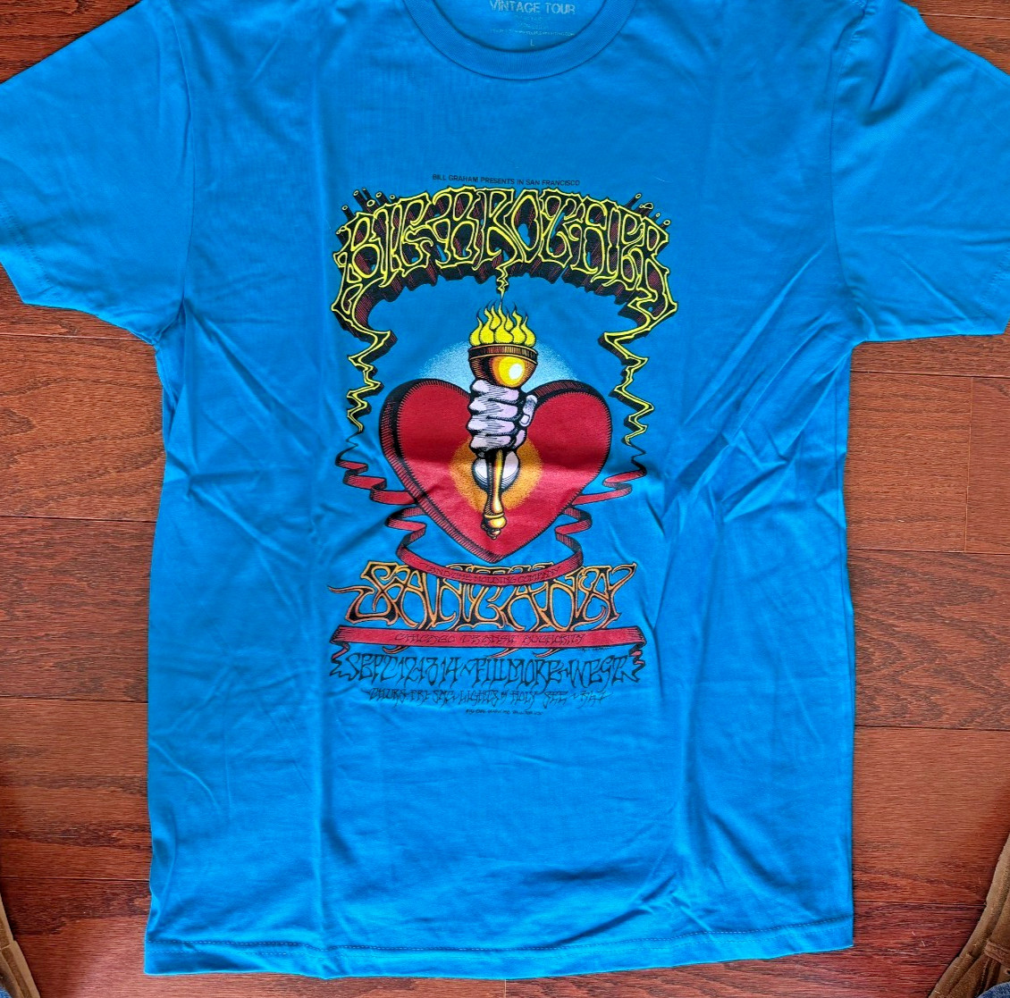 Rick Griffin Santana Janis Joplin Heart Torch Fillmore Poster Shirt BG 136 2XL gallery