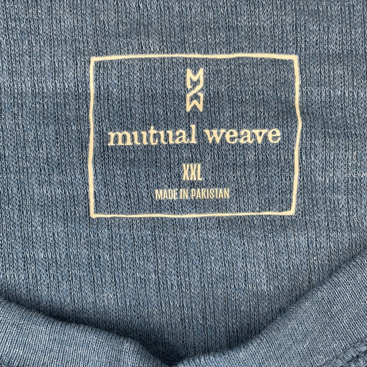 NEW Mutual Weave Henley Shirt Mens 2XL Blue Waffle Knit 3 Button Long Sleeve gallery