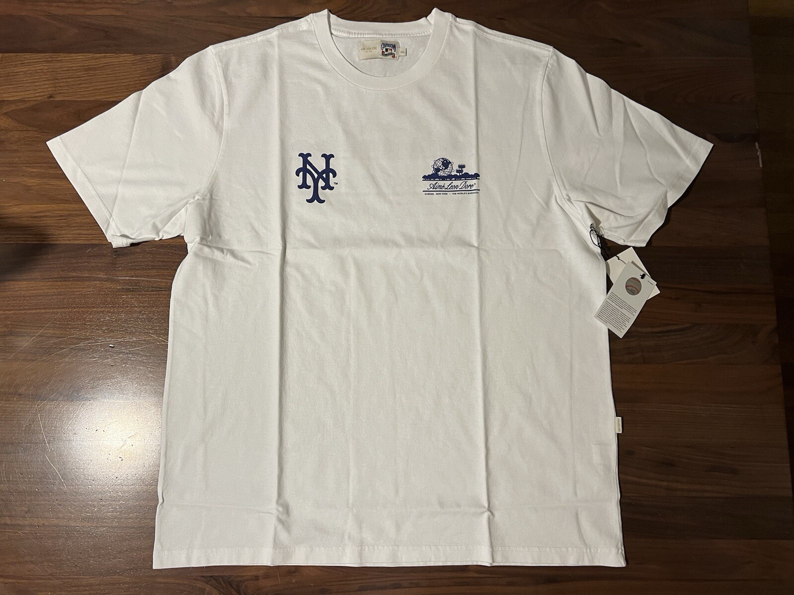 Aime Leon Dore ALD x The New York Mets Unisphere Logo Tee White T-Shirt Size XXL gallery