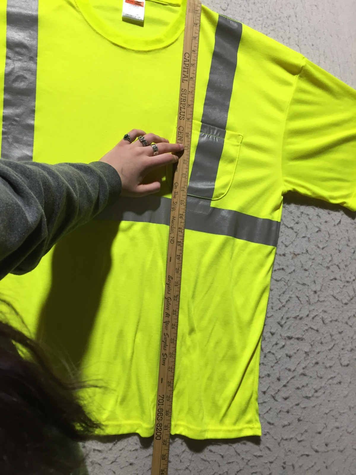 Corner Stone High Visibility T Shirt Mens 2XL Yellow Short Sleeve Crew Pocket gallery