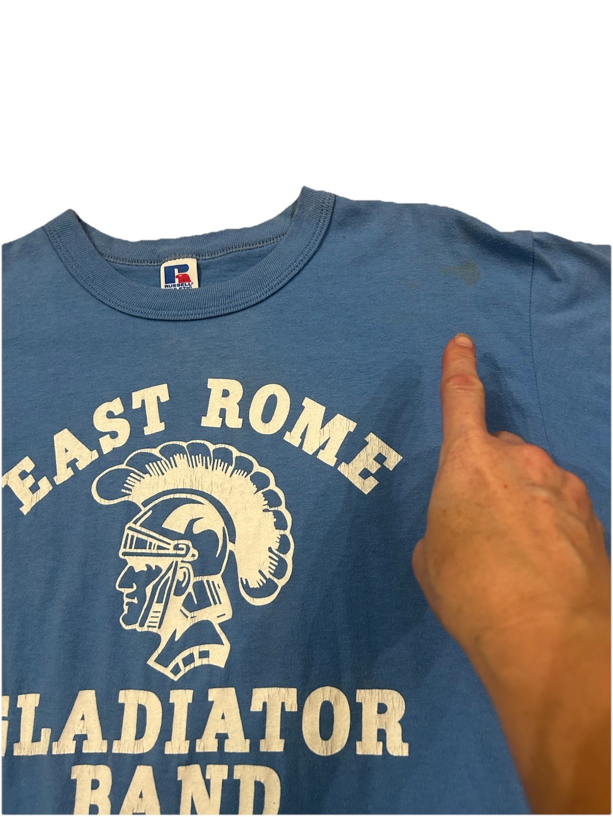 Vintage Russell Athletic East Rome Gladiator Band Tee Single Stitch M gallery