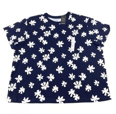 Original Use – Size XXL Crew Neck Short Sleeve T-Shirt Floral Navy