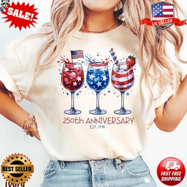 America 250th Anniversary Shirt Patriotic 4th of July T-Shirt | S-5XL multicolor gallery