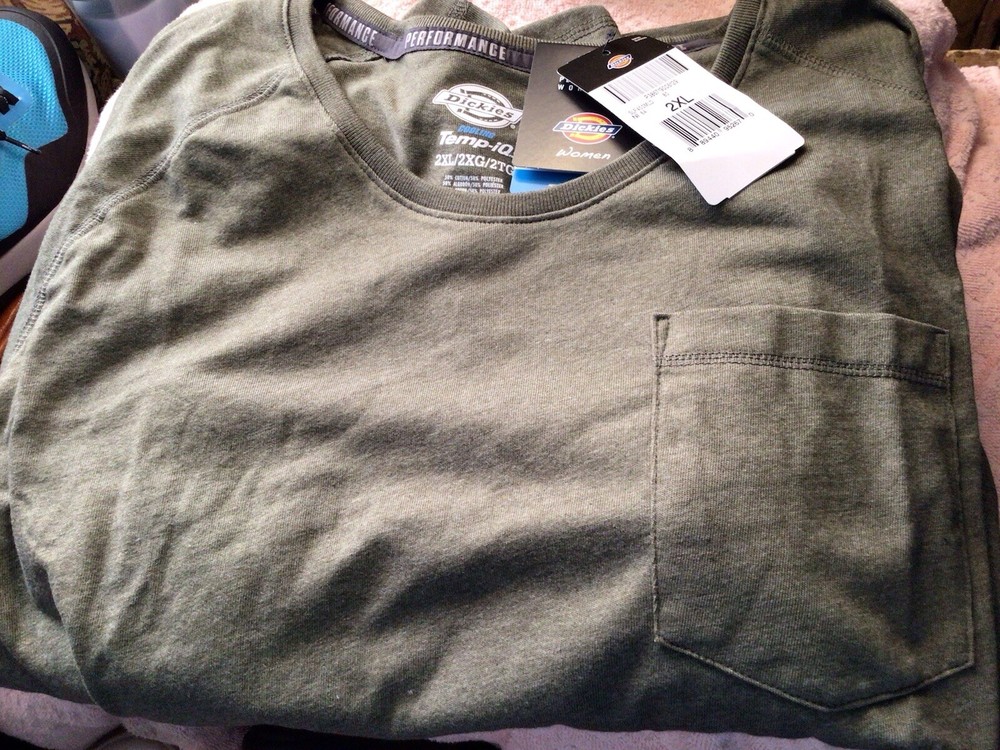 Mens Dickies XXL Temp-iQ Performance Cooling Long Sleeve Pocket T-Shirt