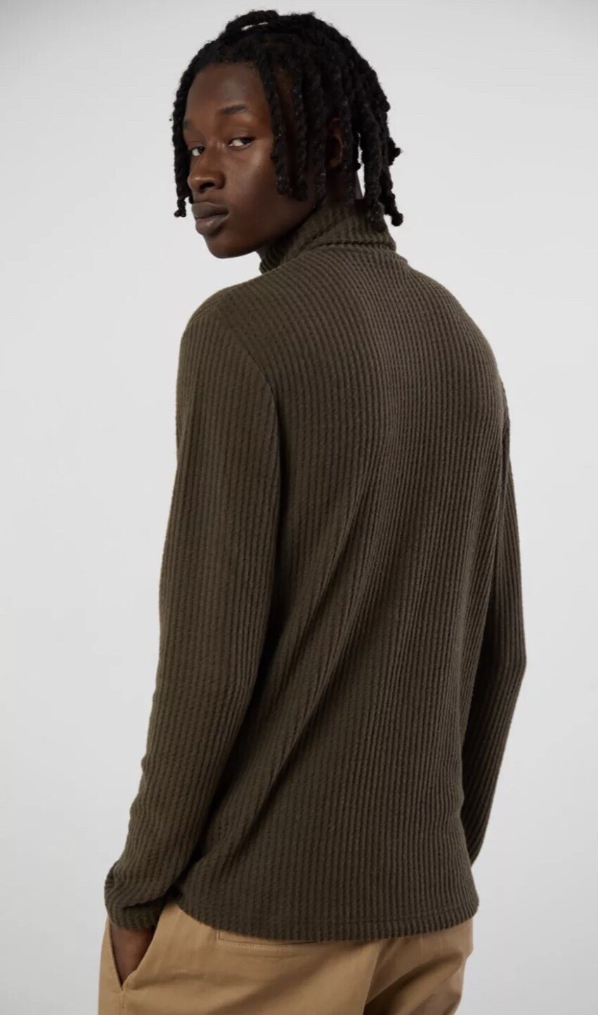 Joseph Waffle Turtleneck S-XL Mens Ivory Black Long Sleeve Standard Cloth New gallery