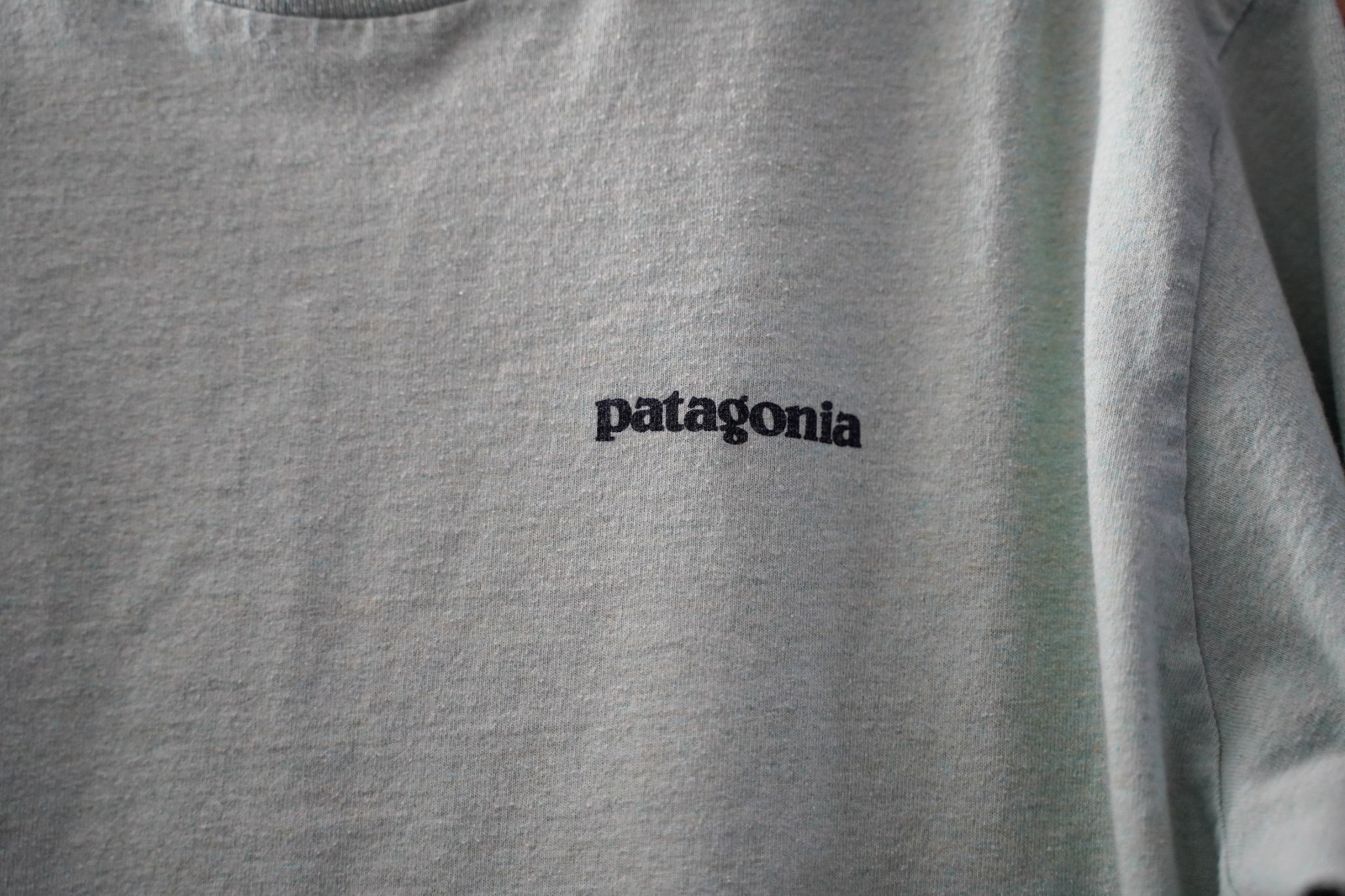 Patagonia Responsibili-Tee Men’s M Sage Green Cotton Crew Neck Logo Graphic Tee gallery