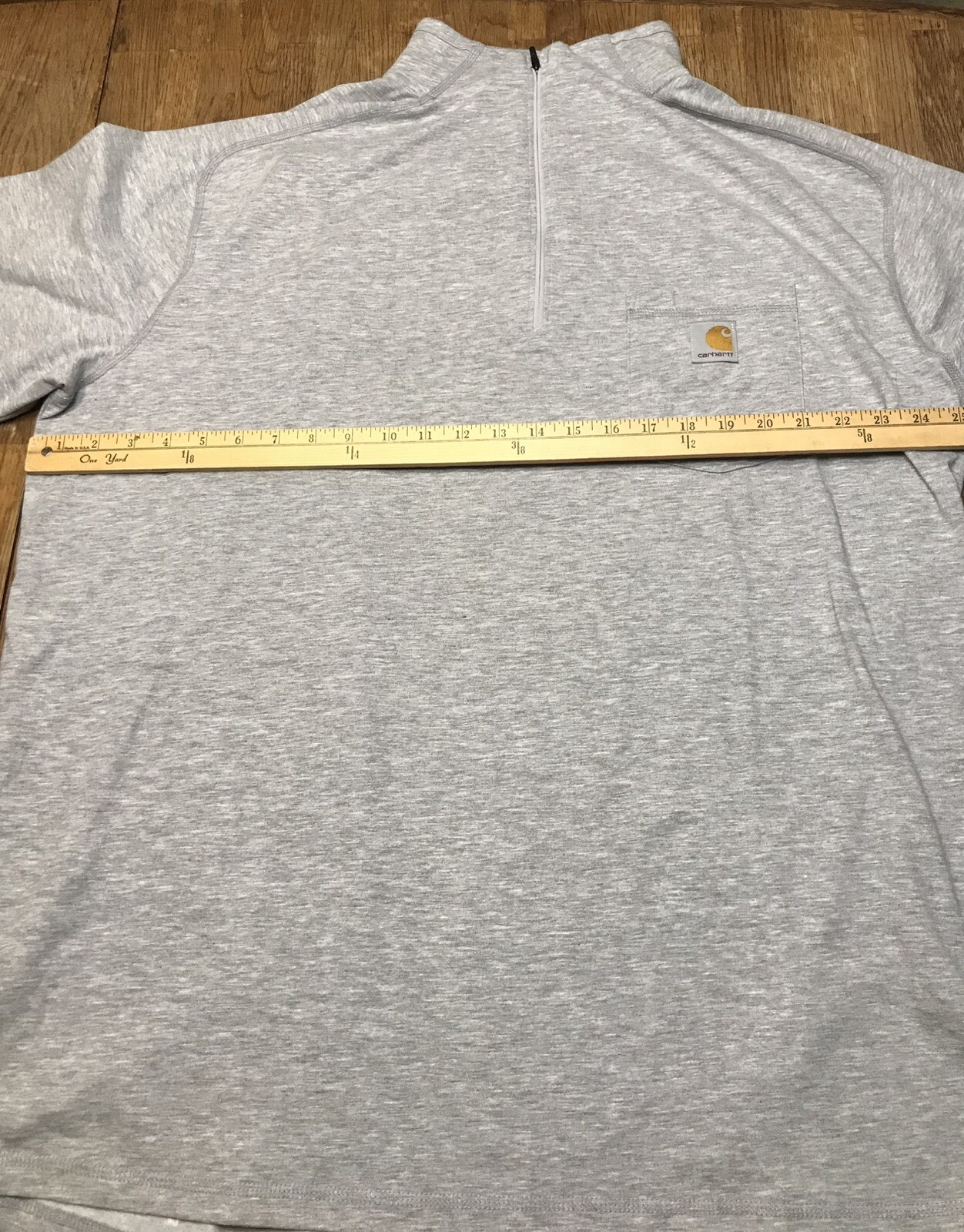 CARHARTT FORCE Men’s Long Sleeve Pullover 2XL Gray 1/4 Zip Neck Shirt Jacket EUC gallery