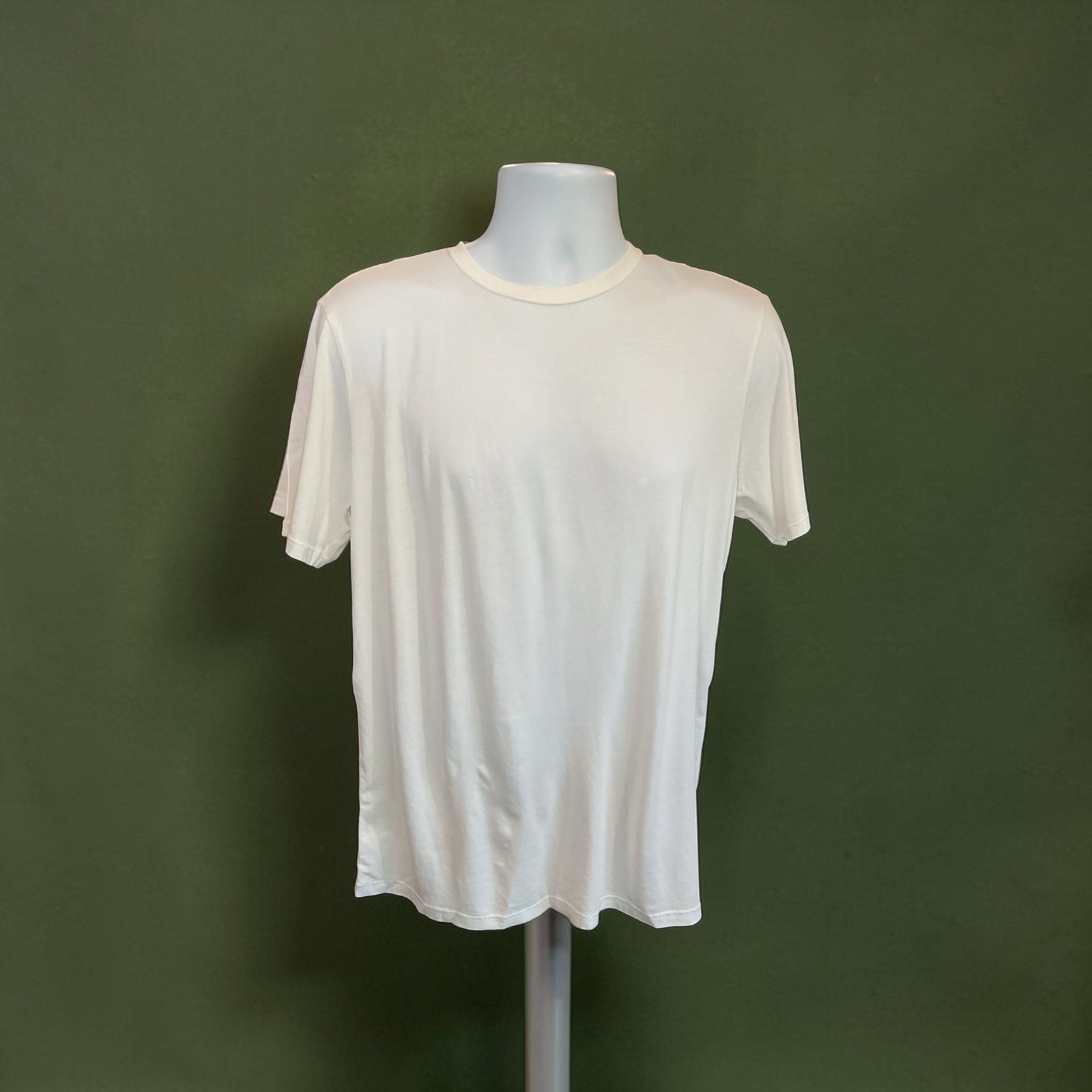 rag & bone Cotton Crew Neck Short Sleeve T-Shirt White Solid Men’s M